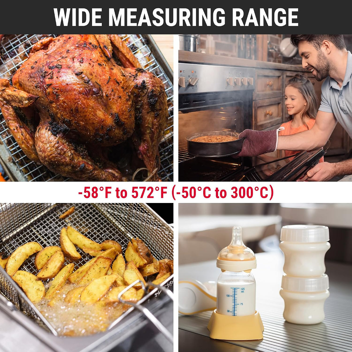 TempPro TempSwift 1 Sec Digital Meat Thermometer for Cooking