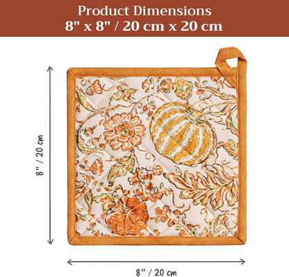 Maison d' Hermine 100% Cotton Oven Mitt & Pot Holder Set (7.5"x13" & 8"x8") - Colors C