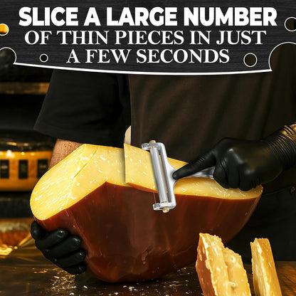 Handheld Wire Cheese Slicer with 2 Extra Wires, Thickness Adjuster