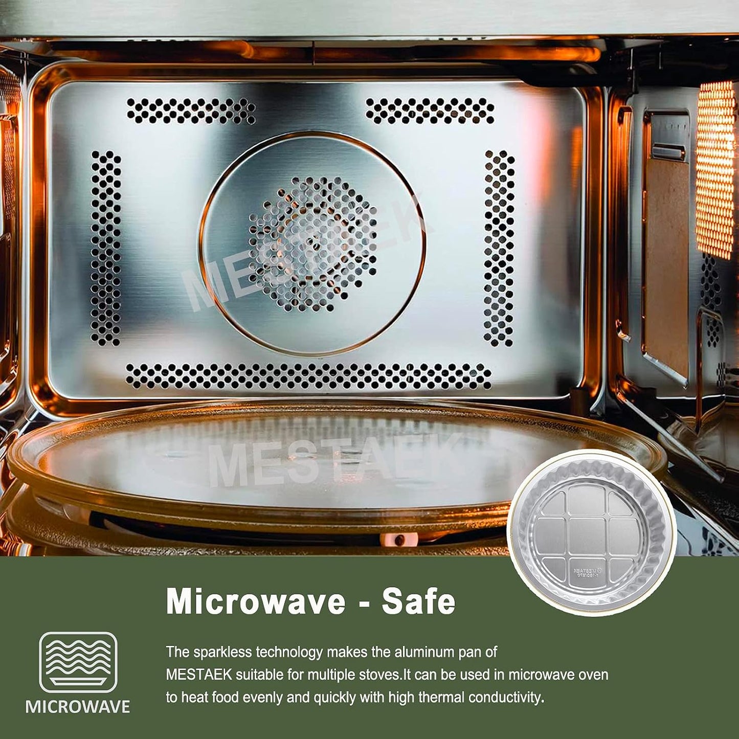 7.7" Round Aluminum Foil Containers with Lids (5 Pack) – Heavy Duty Disposable Takeout Pans for Meal Prep, Pasta, Casserole, Food Storage & Catering, 48oz