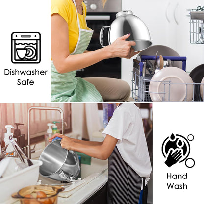 5 Quart Stainless Steel Mixer Bowl for KitchenAid Artisan & Classic Series 4.5&5 QT Tilt-Head Stand Mixers, Replacement Bowl for KitchenAid, Mixer Attachment for KA, Silver