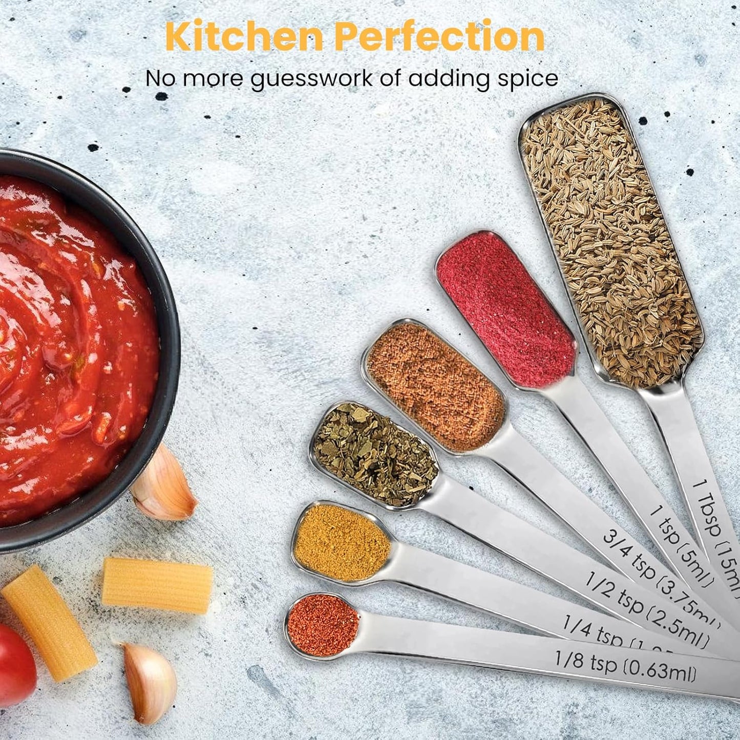 35PCS Stainless Steel Measuring Cups and Spoons Set, 7 Nesting Measuring Cups, Round & Rectangular Spoons with Clear Engraved Markings, 2-Pack Mini Spoon Sets with Leveler for Precise Cooking & Baking