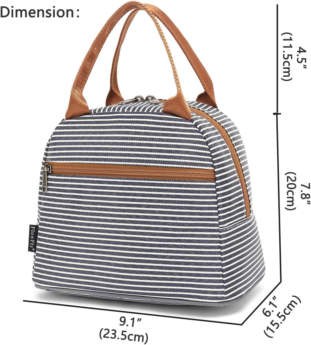 FlowFly Insulated Lunch Cooler Bag - Tote Bag Organizer for Women/Men, Black - Colors A