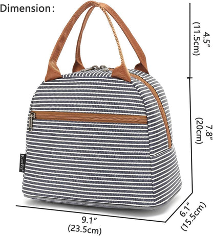 FlowFly Insulated Lunch Cooler Bag - Tote Bag Organizer for Women/Men, Black - Colors A