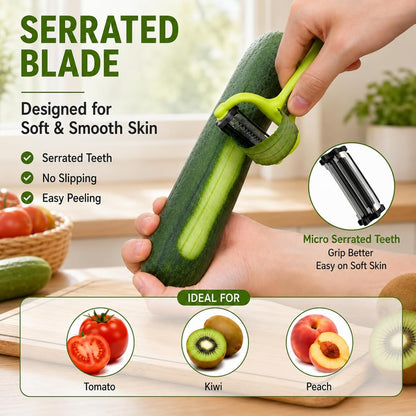 Razor-Sharp 4 In 1 Veggie Peelers For Kitchen Potato Peeler,2PCS I&Y Peeler For Peeling-Slicing-Shredding-Julienning-Excising,Vegetable Peeler With Rotary Stainless Blade& Non-Slip Handle