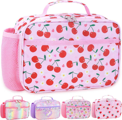 RHCPFOVR Kids Lunch Bag - Insulated Lunch Box for Boys Girls,Washable Lunch Bag and Reusable Toddler Leak-proof Lunchbox for School and Daycare - Colors B