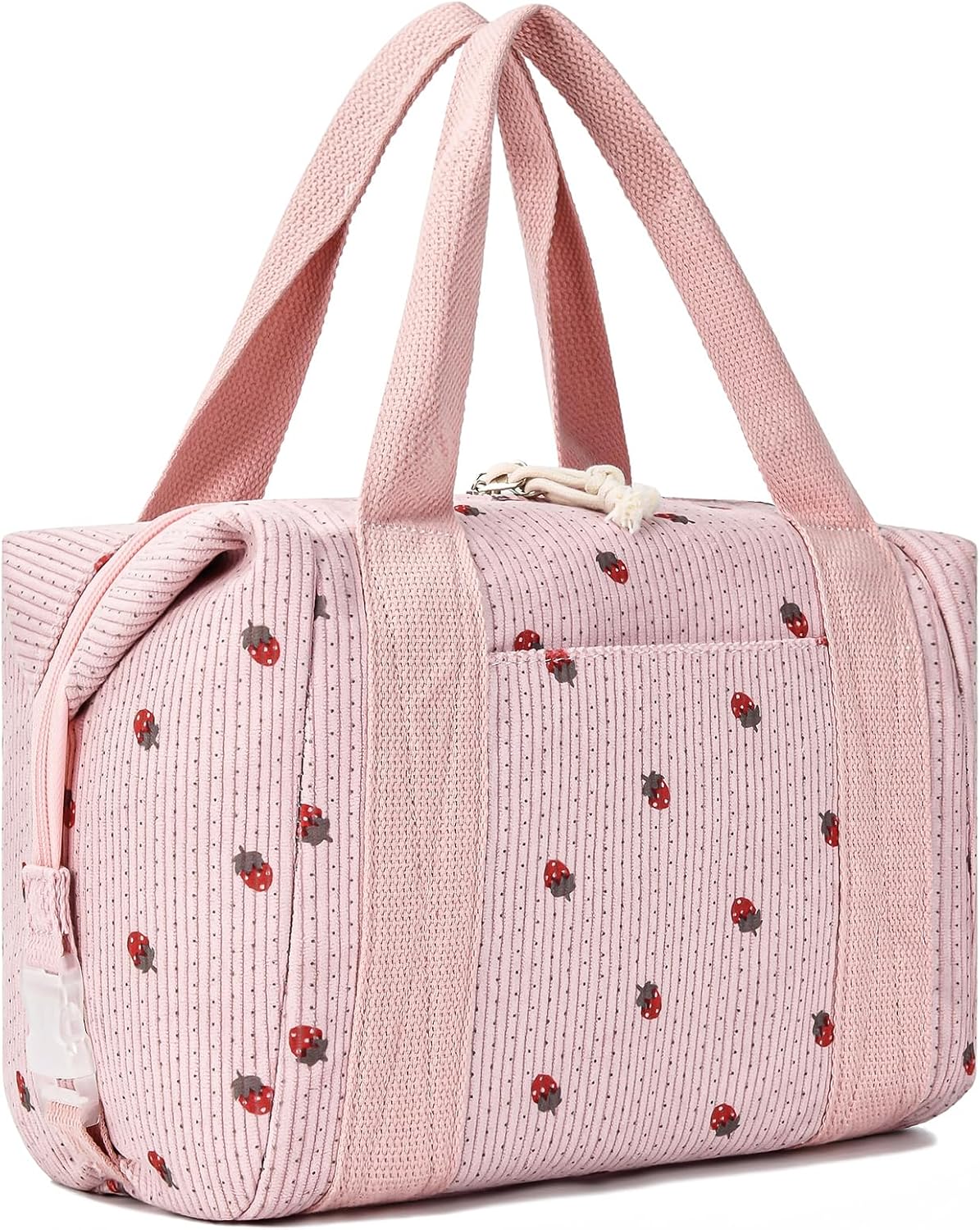 HowFly Lunch Bag Women Lunch Box for Women Cute Corduroy Insulated Lunch Bag Adult Large Cooler Lunch Tote Bags for Work Picnic Beach, Blue