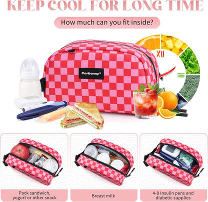 Cerbonny Freezable Cooler Bag for Work/School Travel - Mini Insulated Bag Fit For Yogurt