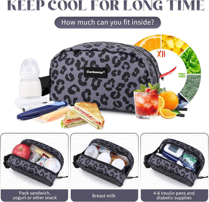 Cerbonny Freezable Cooler Bag for Work/School Travel - Mini Insulated Bag Fit For Yogurt