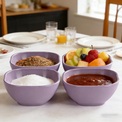4 Piece Dipping Bowls Set, Small Spice Bowls for Sauce, Soy Sauce Dishes for Sushi, Dessert & Snack Portion Control, Dishwasher Safe Prep Bowls for BBQ Baking, 60ml (2 oz), PP Plastic, Pink
