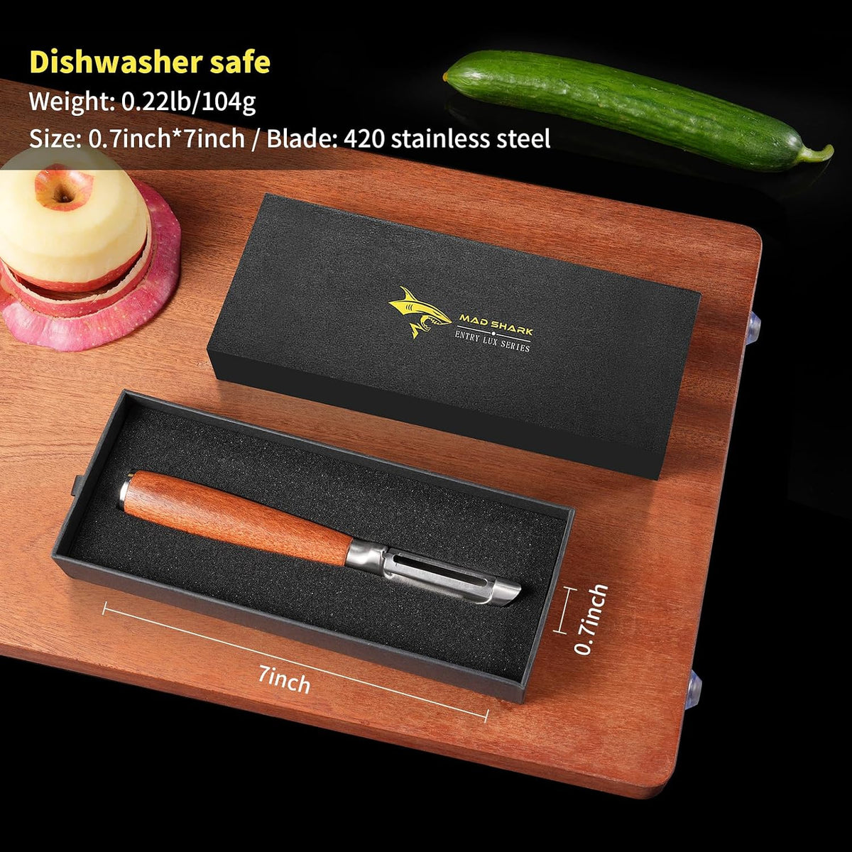 MAD SHARK Vegetable Peeler,Ultra Sharp Y Serrated Blade Peelers for Kitchen