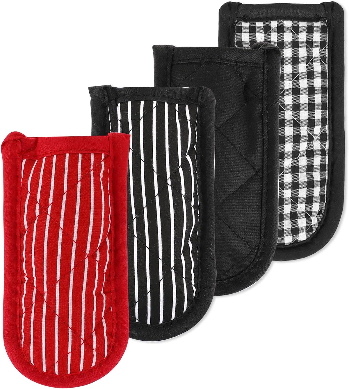 4 PCS Hot Handle Covers, Heat Resistant Pan Handle Sleeve, Machine Washable Handles Mitts Non Slip Cast Iron Skillet Holder Covers for Home Kitchen BBQ Baking Cookware(Classic Styles)
