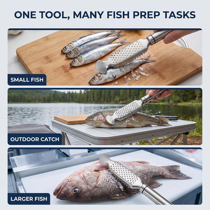 Fish Scales Scraping Tool,Multifunction Stainless Steel Fish Scale Knife Cleaning Kit Scale Peeler Descaler Tool Scaler Remover Scaler Scale Removing Tool,for Quick Easy Fish Scaling Cleaning
