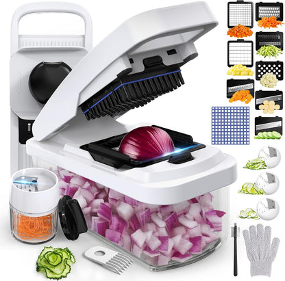 Multifunctional Vegetable Chopper & Mandoline Slicer, Veggie Chopper