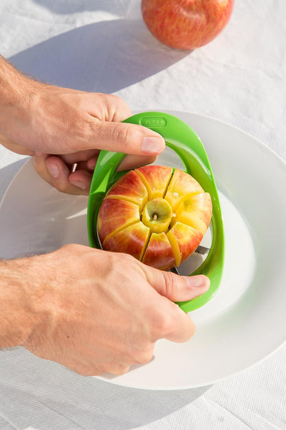 Zyliss Apple Divider – Stainless Steel Ultra-Sharp 8-Slice Apple Corer and Cutter – Ergonomic BPA-Free Handles – Thick Riveted Blades – Dishwasher Safe Apple Slicer – Green