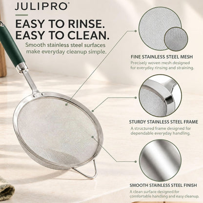 304 Stainless Steel Fine Mesh Strainer Set, 3 Sizes, 30 Mesh