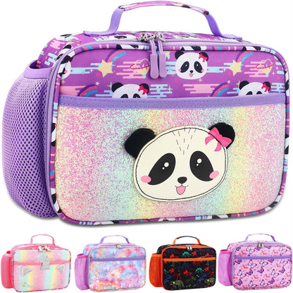 RHCPFOVR Kids Lunch Bag - Insulated Lunch Box for Boys Girls,Washable Lunch Bag and Reusable Toddler Leak-proof Lunchbox for School and Daycare - Colors B
