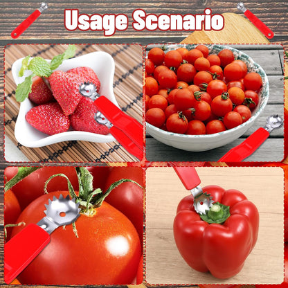 4 Pcs Tomato Corer Tool Strawberry Huller Stem Remover
