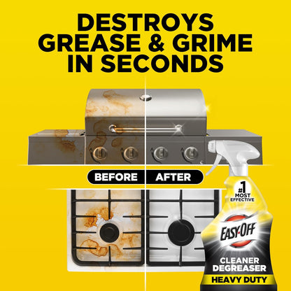 Easy-Off Heavy Duty Degreaser, Removes Grease & Grime, For Kitchen, Garage, Outdoor & More 32oz