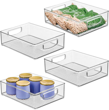 iDesign Stackable Pantry Bin, Clear | Kitchen Cabinets, Fridge or Freezer Storage, Made in USA