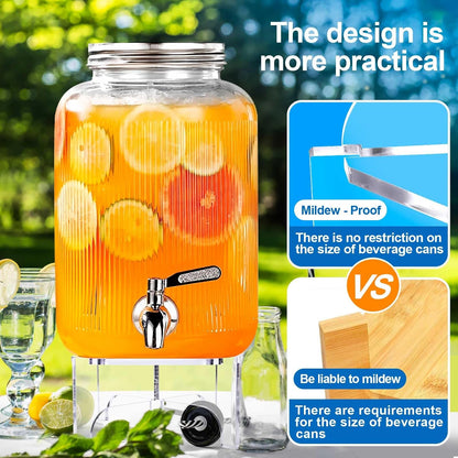 Acrylic Beverage Dispenser Stand Only, Fit Max 8.7 Inch Glass Drink Dispenser and Water Jug Holder, Plant Stand, Cake Display Stand for Parties and Catering Events