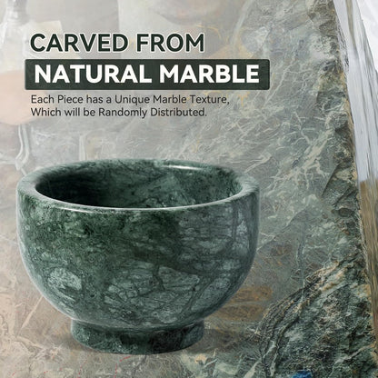 Koville Luxury Marble Mortar and Pestle Set, 7"-4cups Grinder Bowl for Guacamole, Salsa, Pill Crusher, Spice, Herb, Garlic, Nut, Heavy Duty Grinder for Kitchen