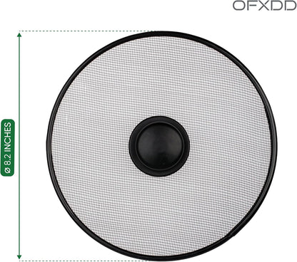 Stainless Steel Splatter Screen for Pan - Set Of 2: 8.2", 8.2" - Safe Protection Shield for Frying Grease Splash - Fry Oil Guard for Cooking