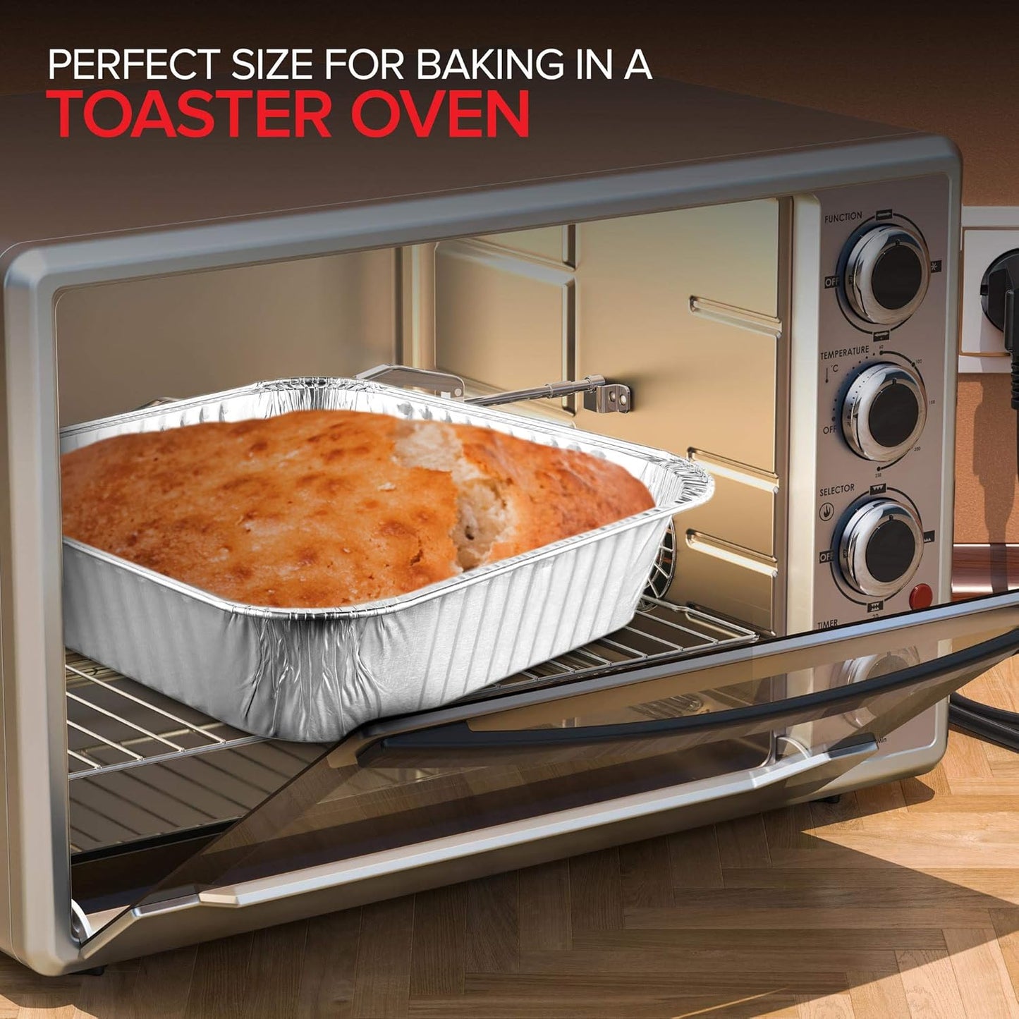 Stock Your Home Aluminum Pans 8x8 Disposable Foil Pans (20 Pack) - 8 Inch Square Pans - Tin Foil Pans Great for Cooking, Heating, Storing, Prepping Food