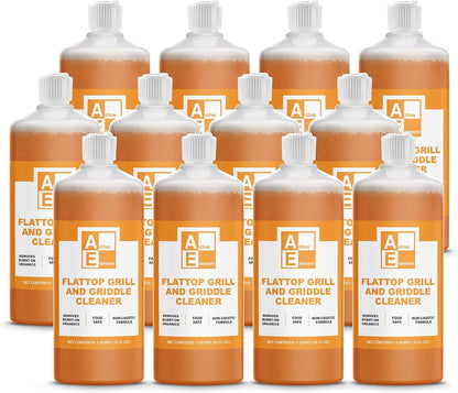 Flat Top Grill Cleaner – 32 fl oz | Griddle Cleaner, Removes Burnt-On Residue, Food Safe, Non-Caustic Formula, For Blackstone Grills