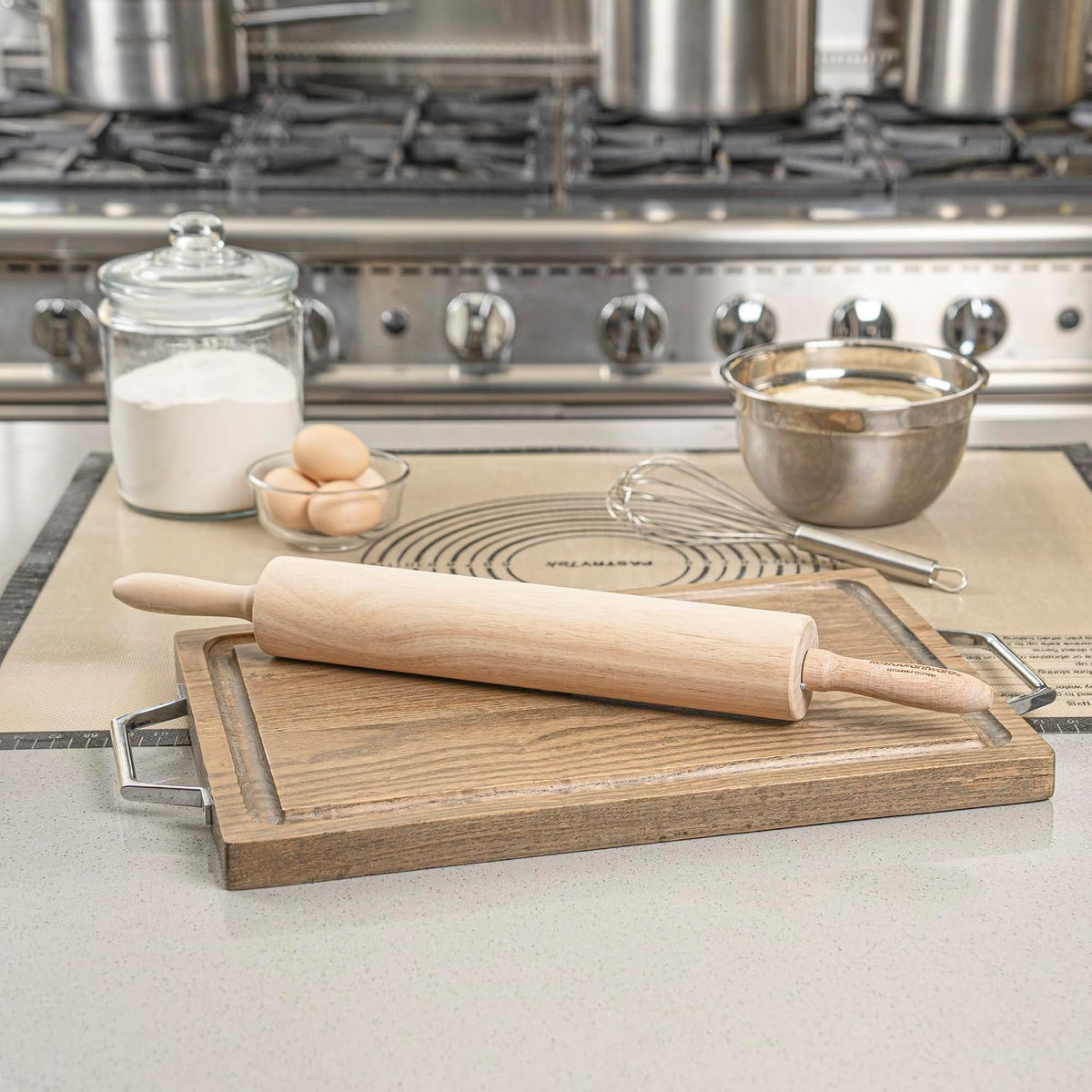 Restaurantware 12 in Wood Beech Asian Dowel Rolling Pin