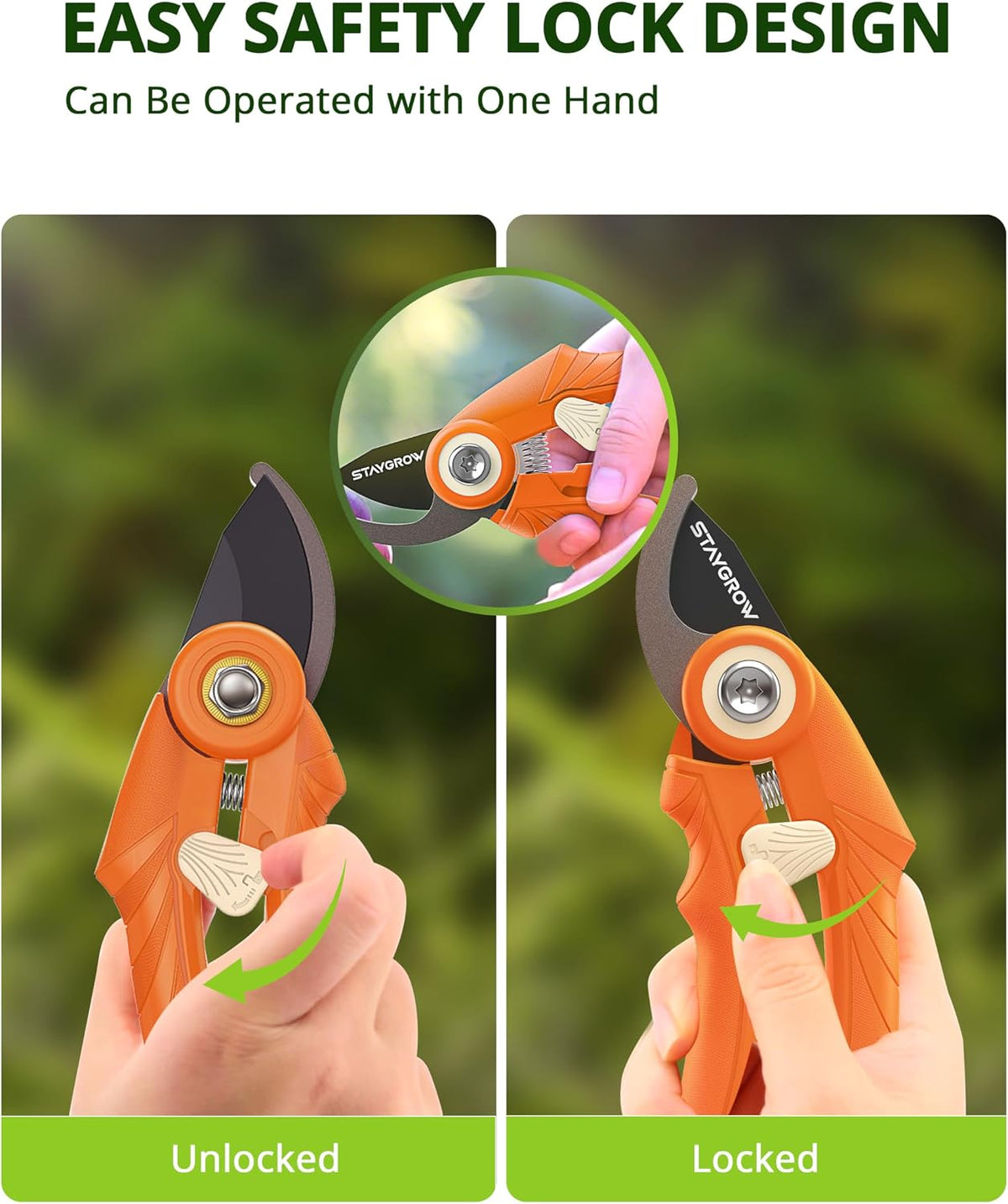 2pcs 6.5" Pruning Shears for Gardening Ultra Sharp Garden Scissors