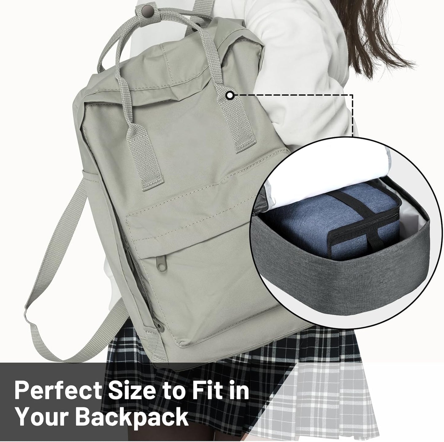 MIER Small Lunch Bag for Kids & Adults Compact Insulated Lunch Box Portable Thermal Mini Cooler for Work School Travel, Bluesteel