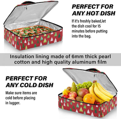 Casserole Carriers for Hot or Cold Food Reusable Casserole Dish Carrier Insulated Thermal Large Capacity Durable Perfect for Party Camping Family Gatherings Yellow Fish - Colors A