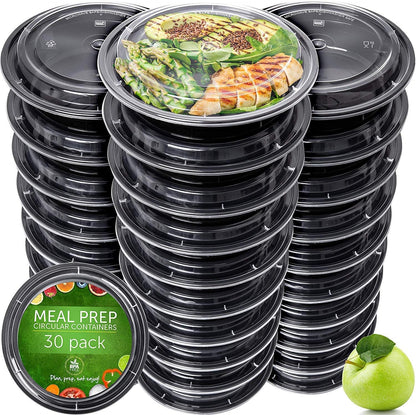 Prep Naturals 50 Pack Meal Prep Containers Reusable | BPA-Free Meal Prep Containers - Airtight Lids, Microwave, Freezer & Dishwasher Safe (50-Pack, 25 oz)