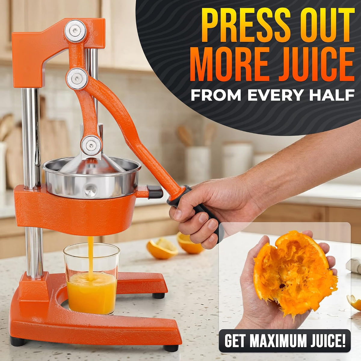 NADOBA Lemon Squeezer and Lime Squeezer, Max Extraction Citrus Hand Juicer