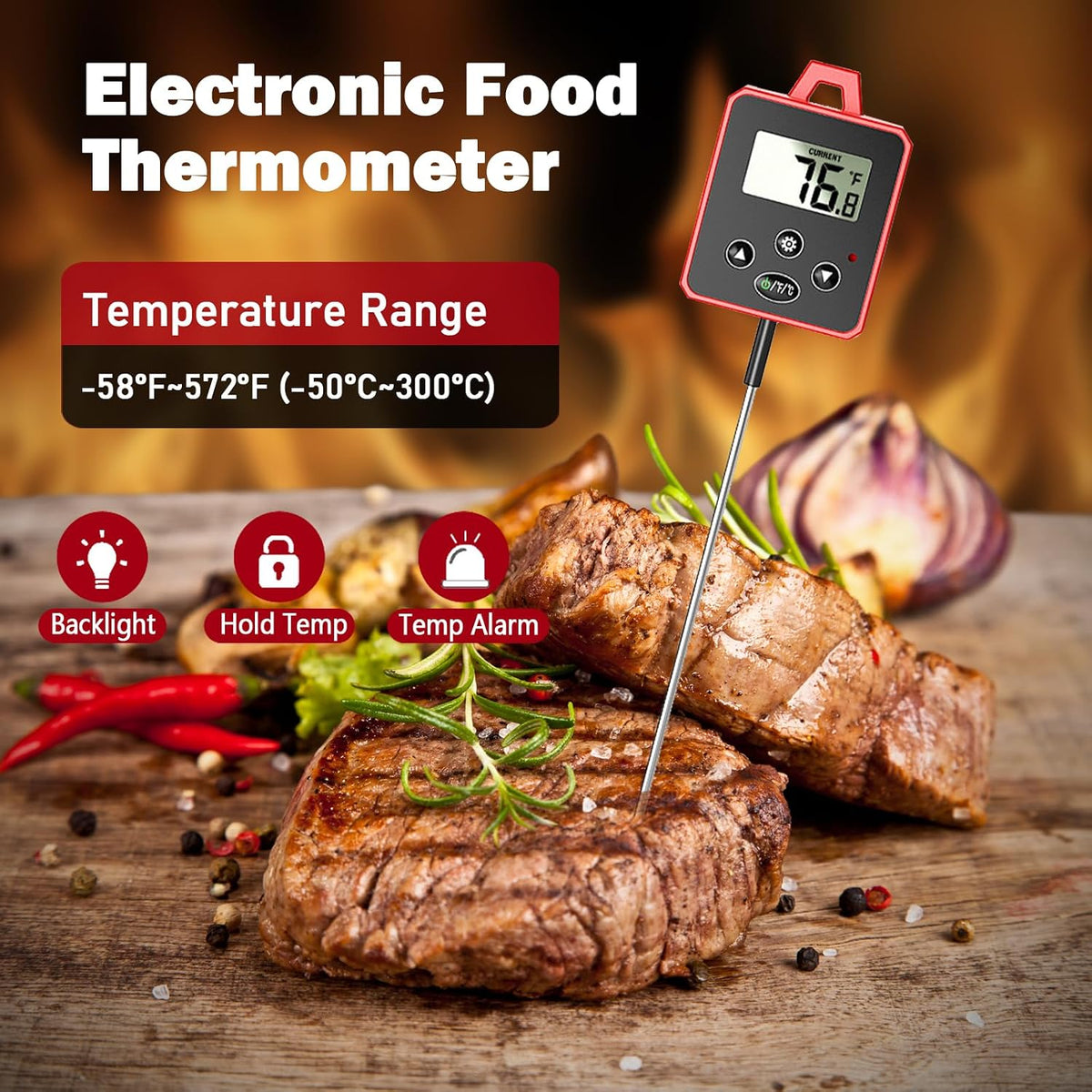 Timloon Digital Candy Thermometer with Pot Clip