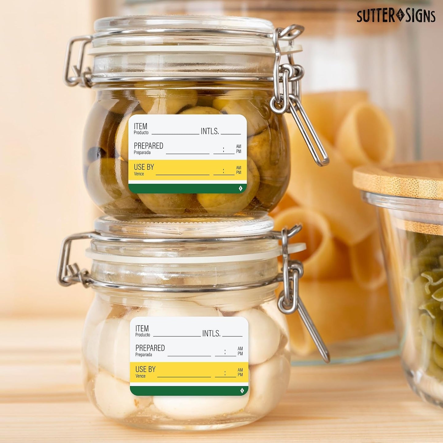600pcs Shelf Life Labels for Food Rotation | Food Prep Use by Labels with Removable Adhesive, 300 per Roll 2" x 3" (Pack of 2)