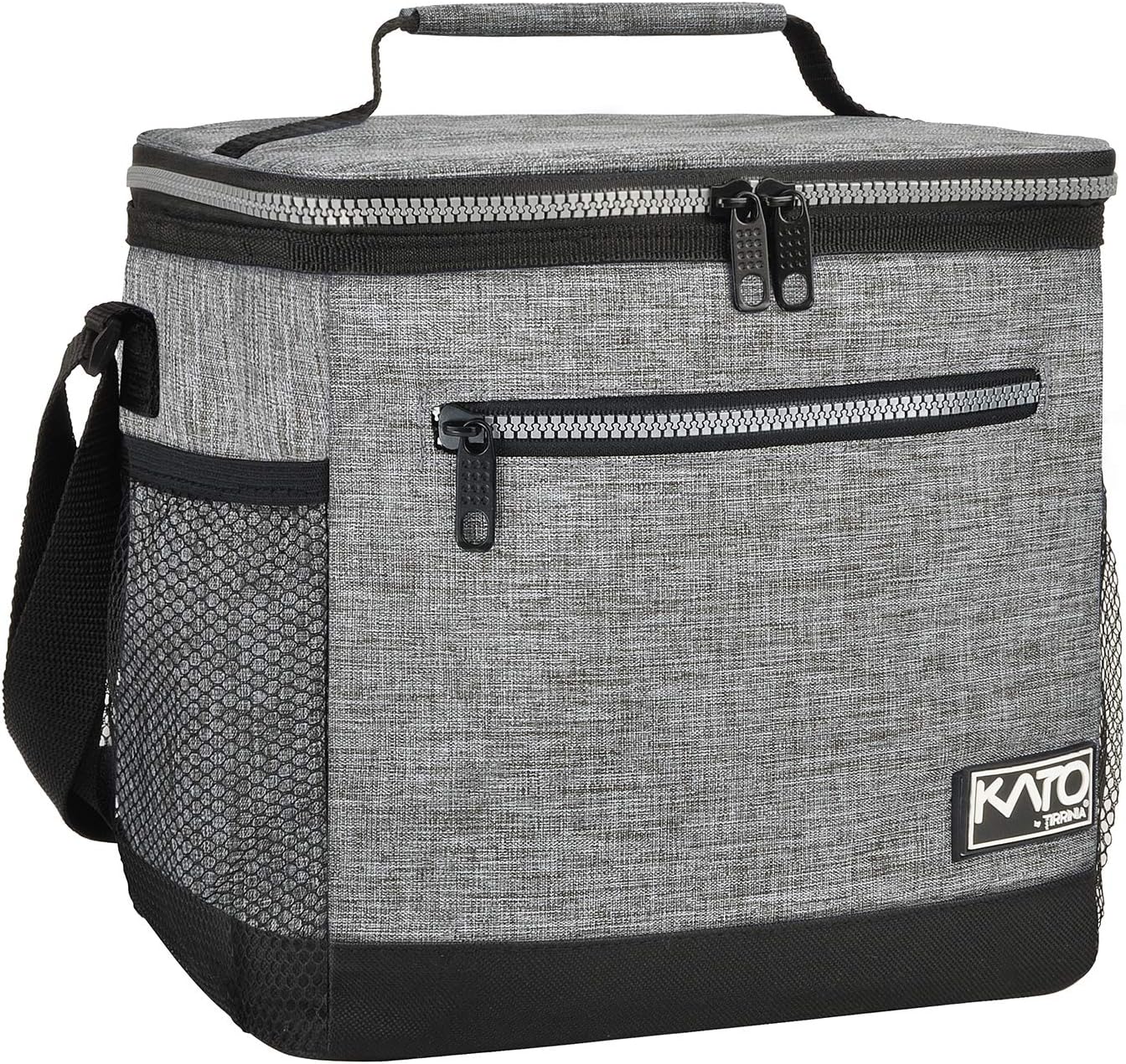 Tirrinia Insulated Lunch Box for Men/Women, Leakproof Lunch Bag for School Work, Large Lunch Tote Kids Boys Girls Student Back to School, Soft Cooler Office Picnic Beach Camping for Adults, Charcoal