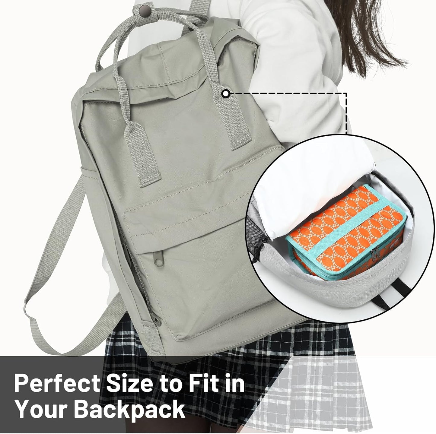 MIER Small Lunch Bag for Kids & Adults Compact Insulated Lunch Box Portable Thermal Mini Cooler for Work School Travel, Bluesteel