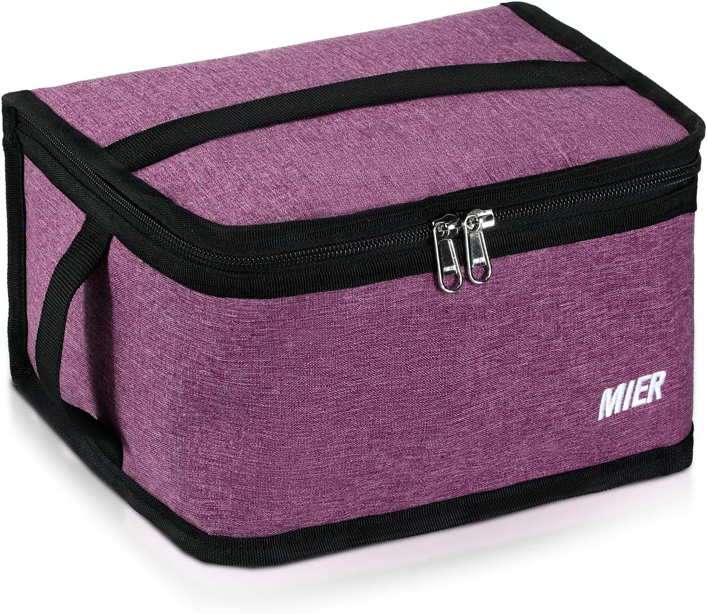 MIER Small Lunch Bag for Kids & Adults Compact Insulated Lunch Box Portable Thermal Mini Cooler for Work School Travel, Bluesteel