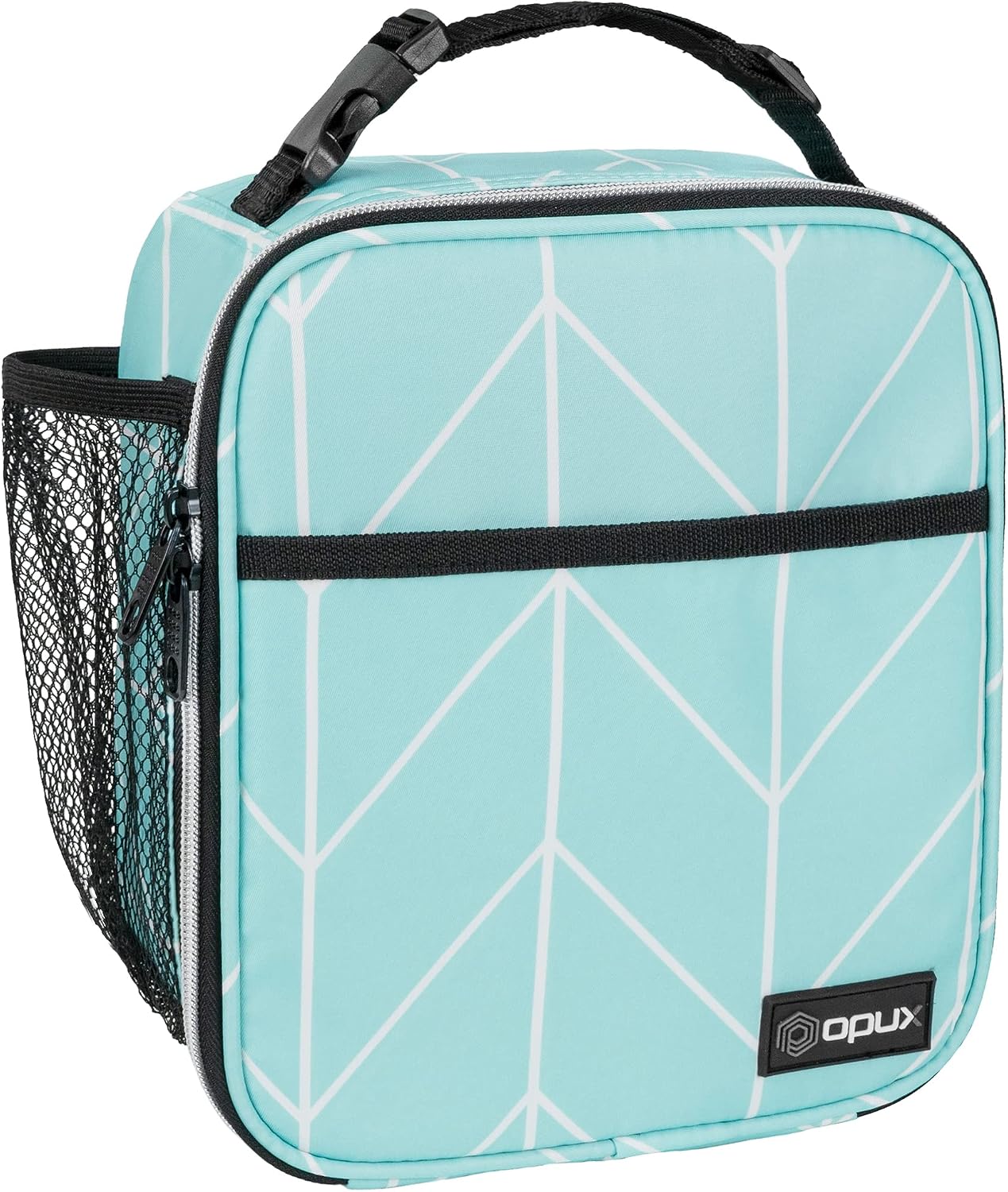 opux Premium Insulated Lunch Box, Soft School Lunch Bag for Kids Boys Girls, Leakproof Small Lunch Pail Men Women Work, Reusable Compact Cooler Tote Lunchbox for Office Adult, Black