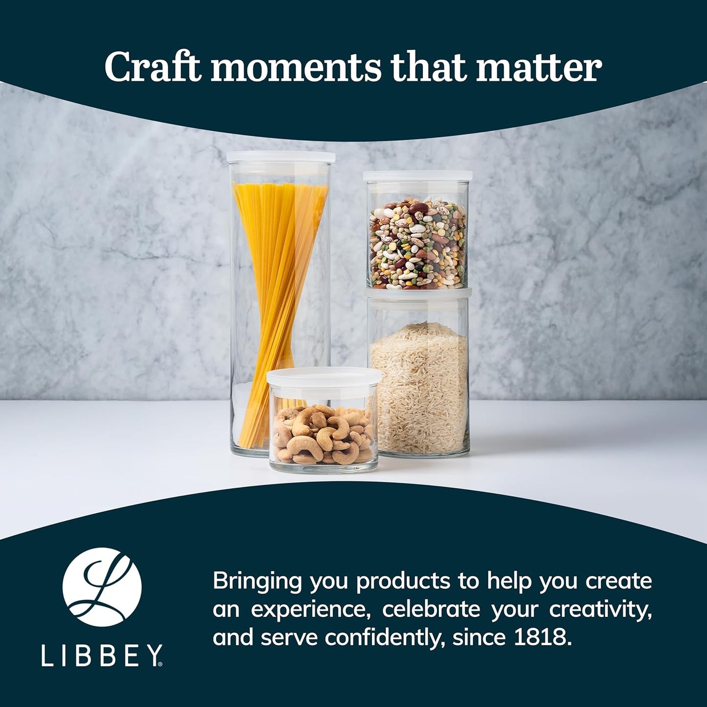 Libbey Baker's Basics 3-Piece Glass Mixing Bowls Set - Clear Bowls for Baking, Prep, Serving & Storage - Microwave, Oven, Freezer and Dishwasher Safe