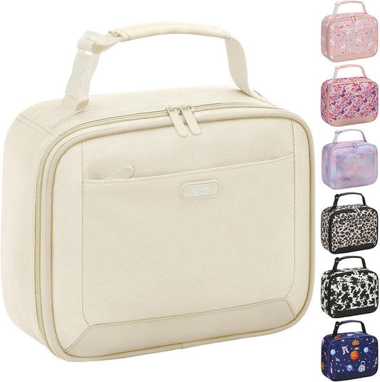 Lunch Box Kids Insulated Lunch Bag for Boys Girls Cute Reusable Lunch Tote Bag Waterproof Portable Thermal Lunch Box Kids for School Picnic Travel Black