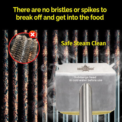 XUDAKAIXIN Bristle-Free Steam Grill Brush,No Bristle Shedding— Ultra Safe & Efficient BBQ Grill Cleaner for Outdoor Grill, for Men, Dad, or Any Grill Lover﻿