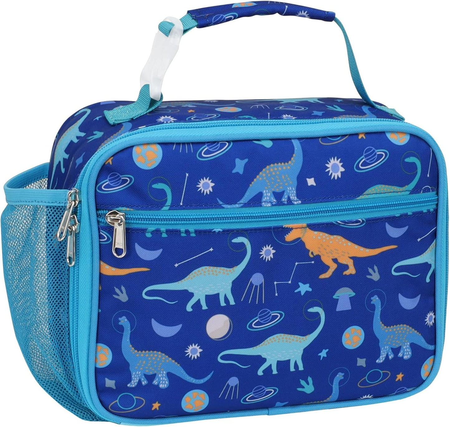 Kids Lunch Bag Boys - Insulated Kids Lunch Box Reusable Lunchbox with Water Bottle Holder Toddler Lunch Tote Bag for School Daycare, Black Dino Fossil