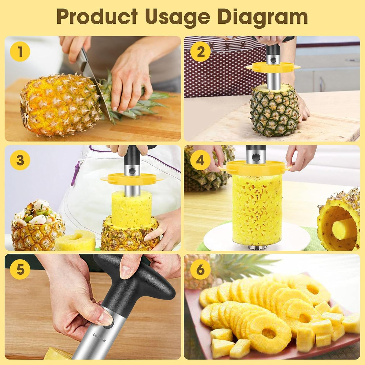 Cook Guy Pineapple Corer and Slicer Set (2-piece)