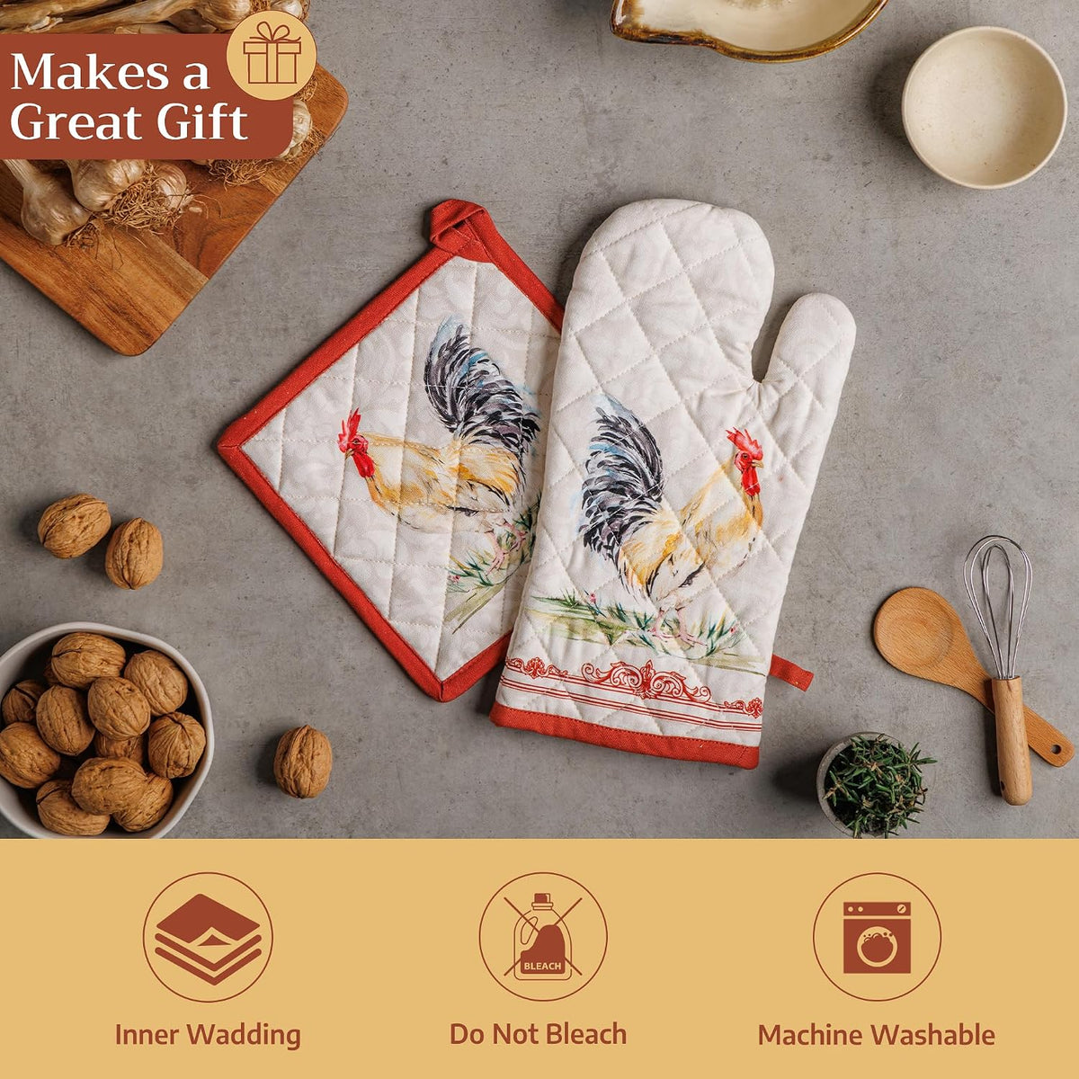 Maison d' Hermine Pot Holders 100% Cotton Potholders (8" x 8") - Colors B