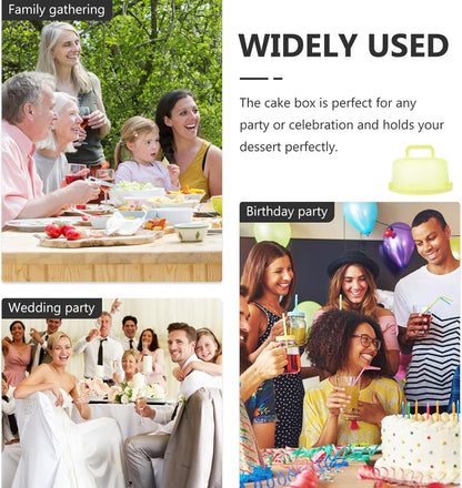 Lurrose Portable Cake Box Cake Carrier Portable Cake Case Cake Boxes Party Supply Household Cake Case Reusable Cake Holder Plastic Cake Carrying Case Kitchen Baking Tool