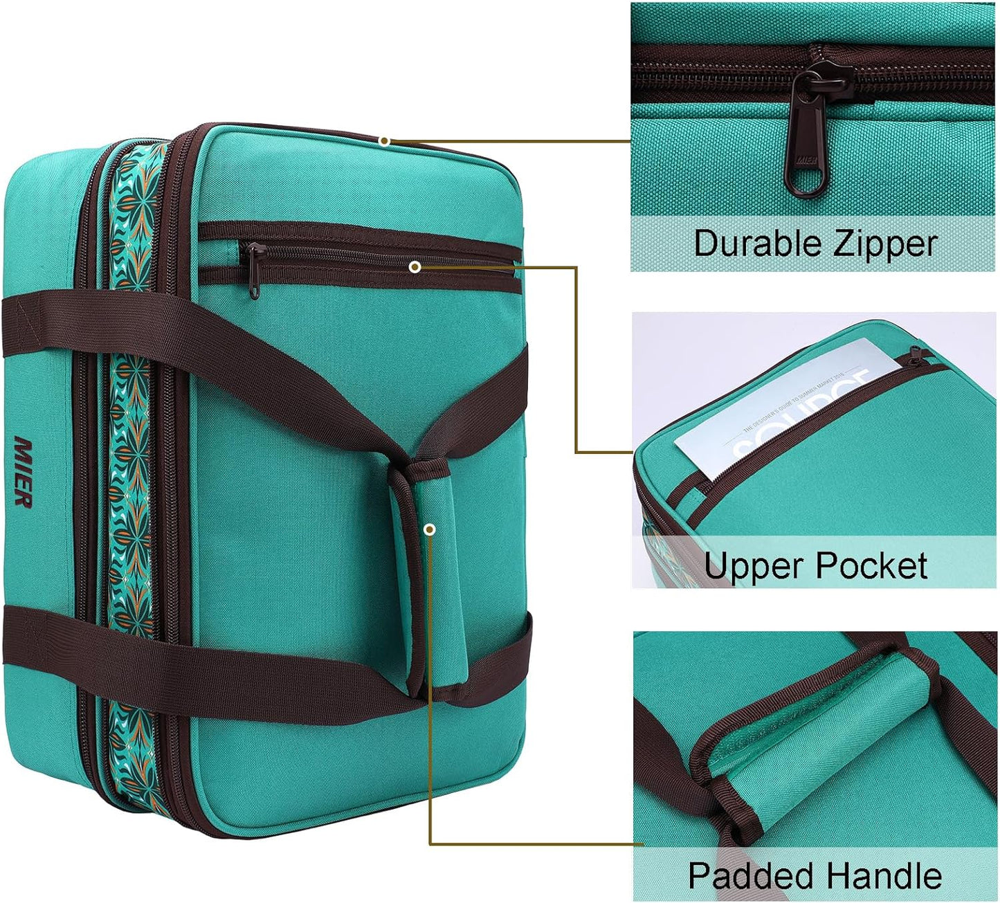 MIER Insulated Double Casserole Carrier Bag for Lasagna Lugger, Potluck Parties, Picnic, Beach, Fits 9 x 13 Inches Baking Dish, Casserole Dish, Expandable, Dark Blue