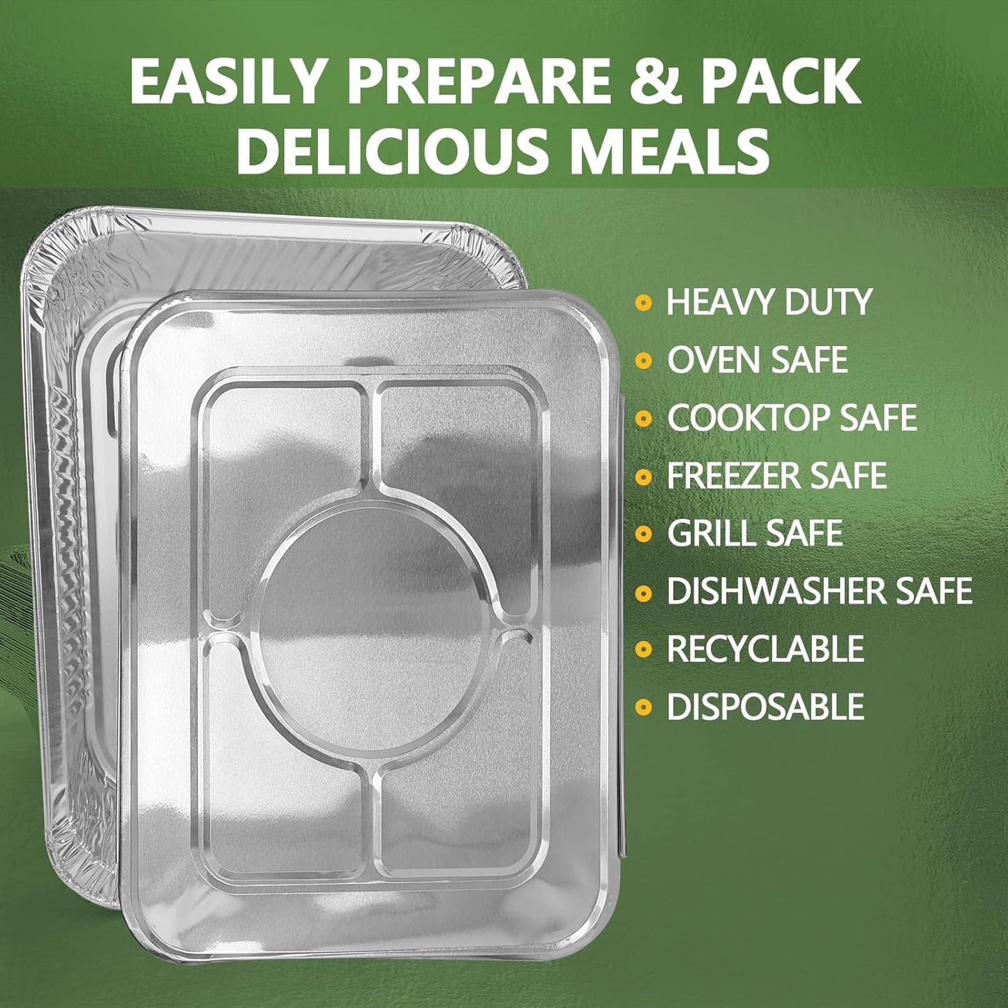 Thickened 35 Pack Heavy Duty Aluminum Pans, 8x8 Small Disposable Aluminum Baking Pans, Square Tin Foil Roasting Tray for Cooking, Meal Prep, Catering, Events, Carton Packaging